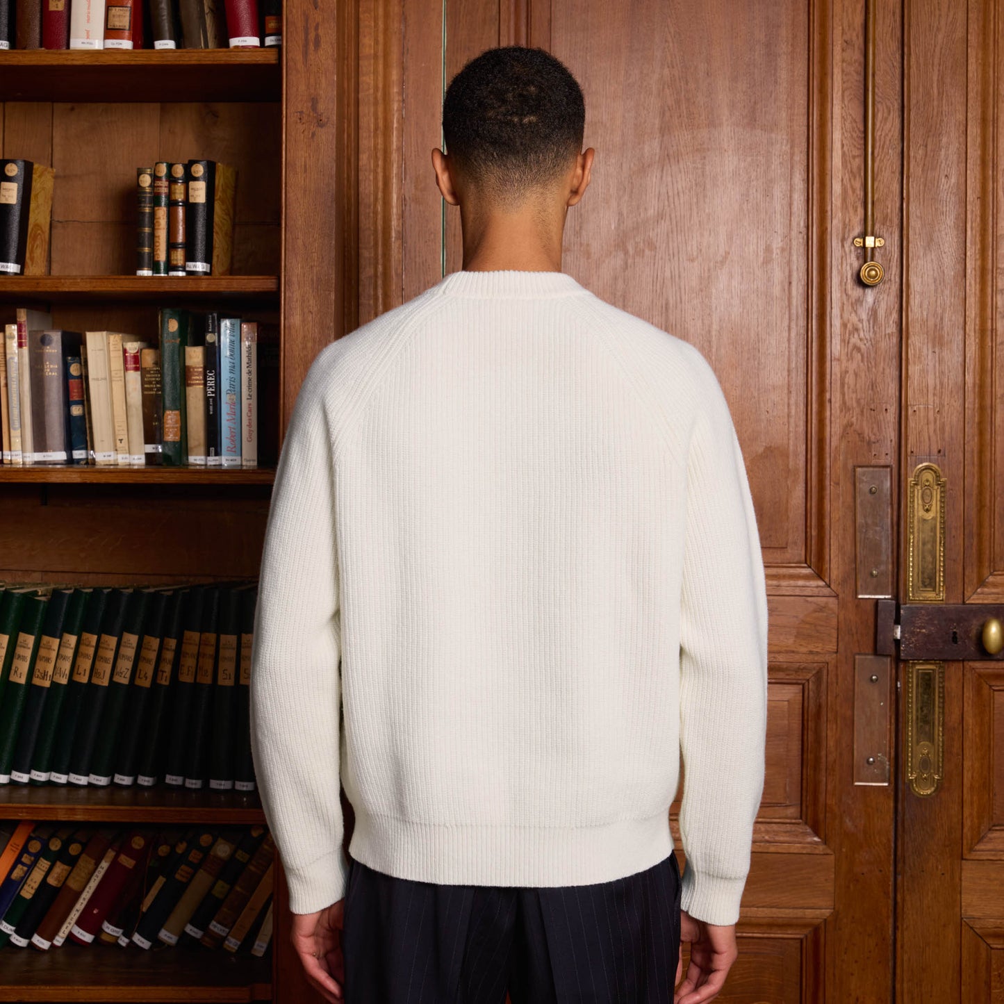 Ecru merino wool sweater