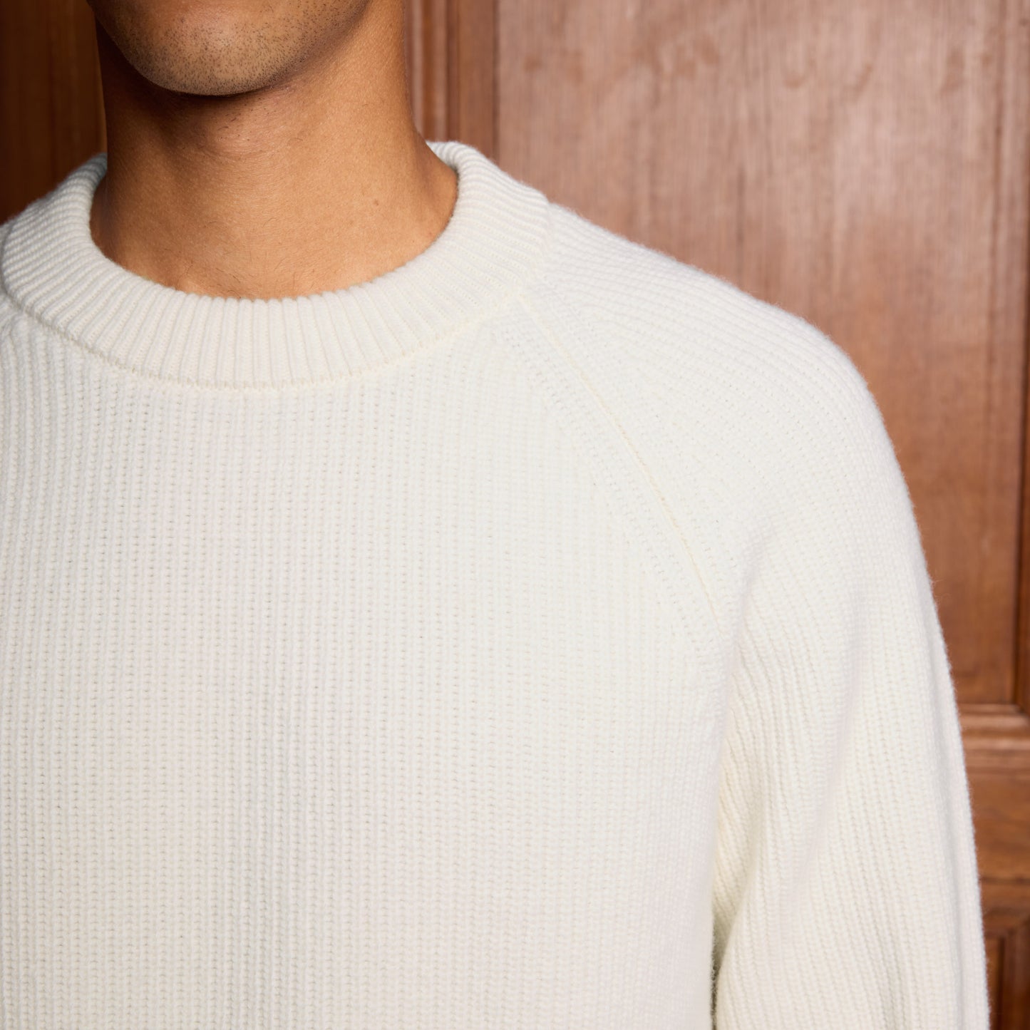 Ecru merino wool sweater
