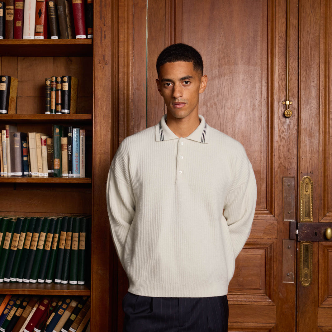 Pull en laine mérinos écru