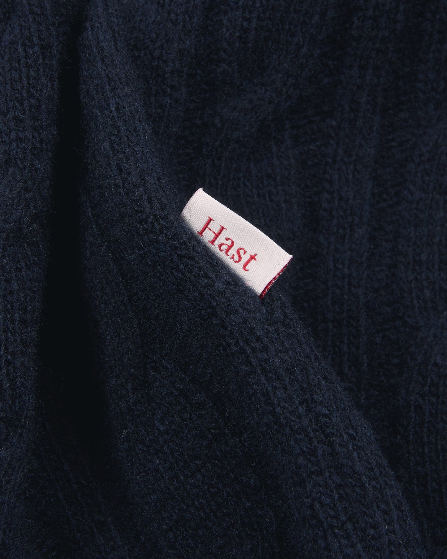 Pull col rond en laine mérinos extrafine marine