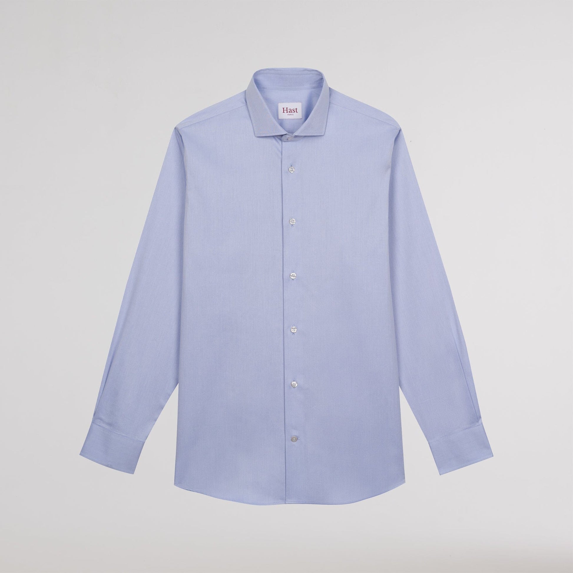 Chemise en twill double retors bleue