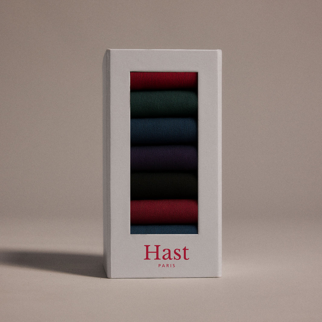 Semainier de chaussettes de couleur