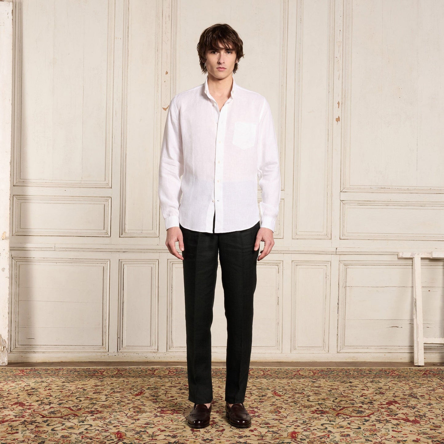 Chemise en lin blanche