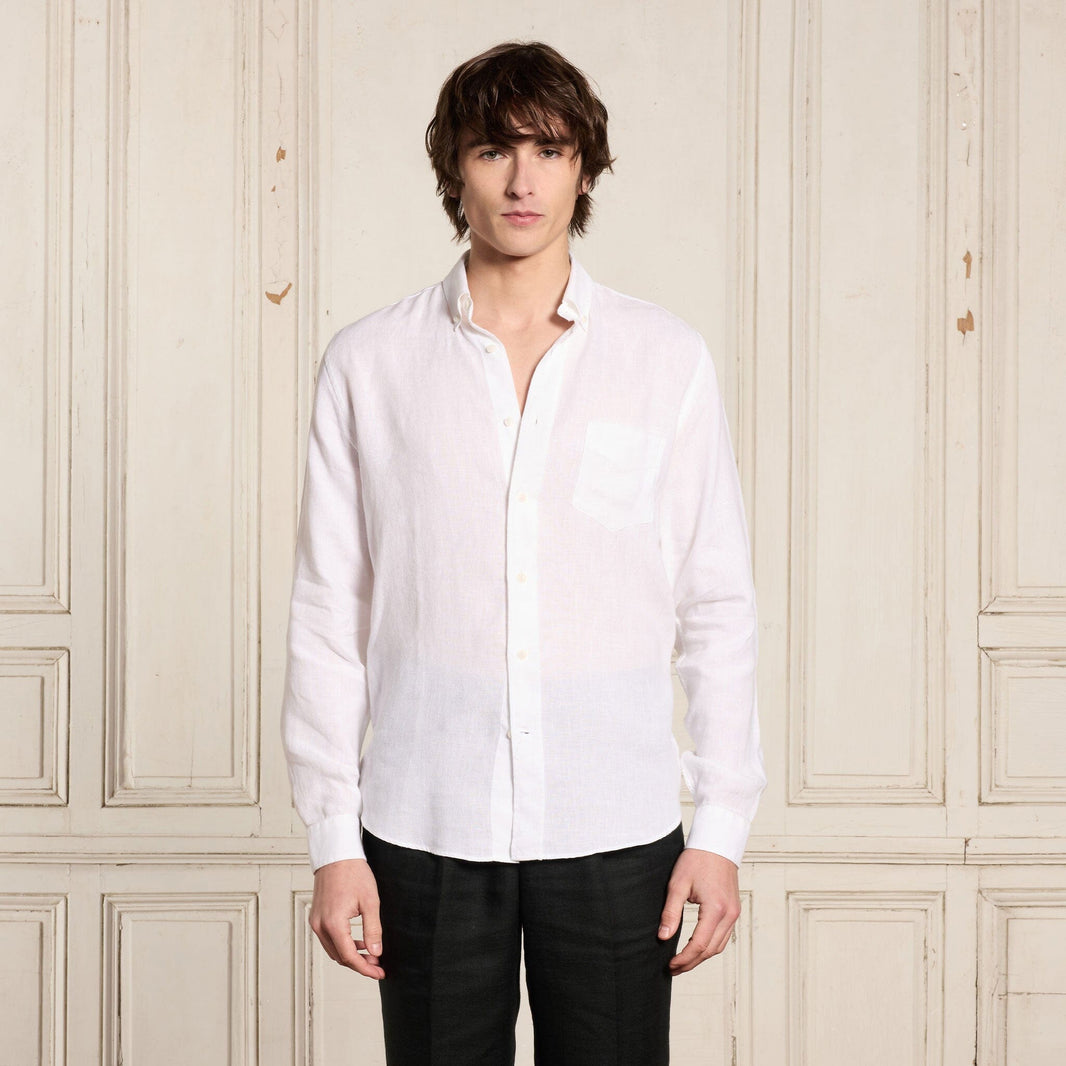 Chemise en lin blanche