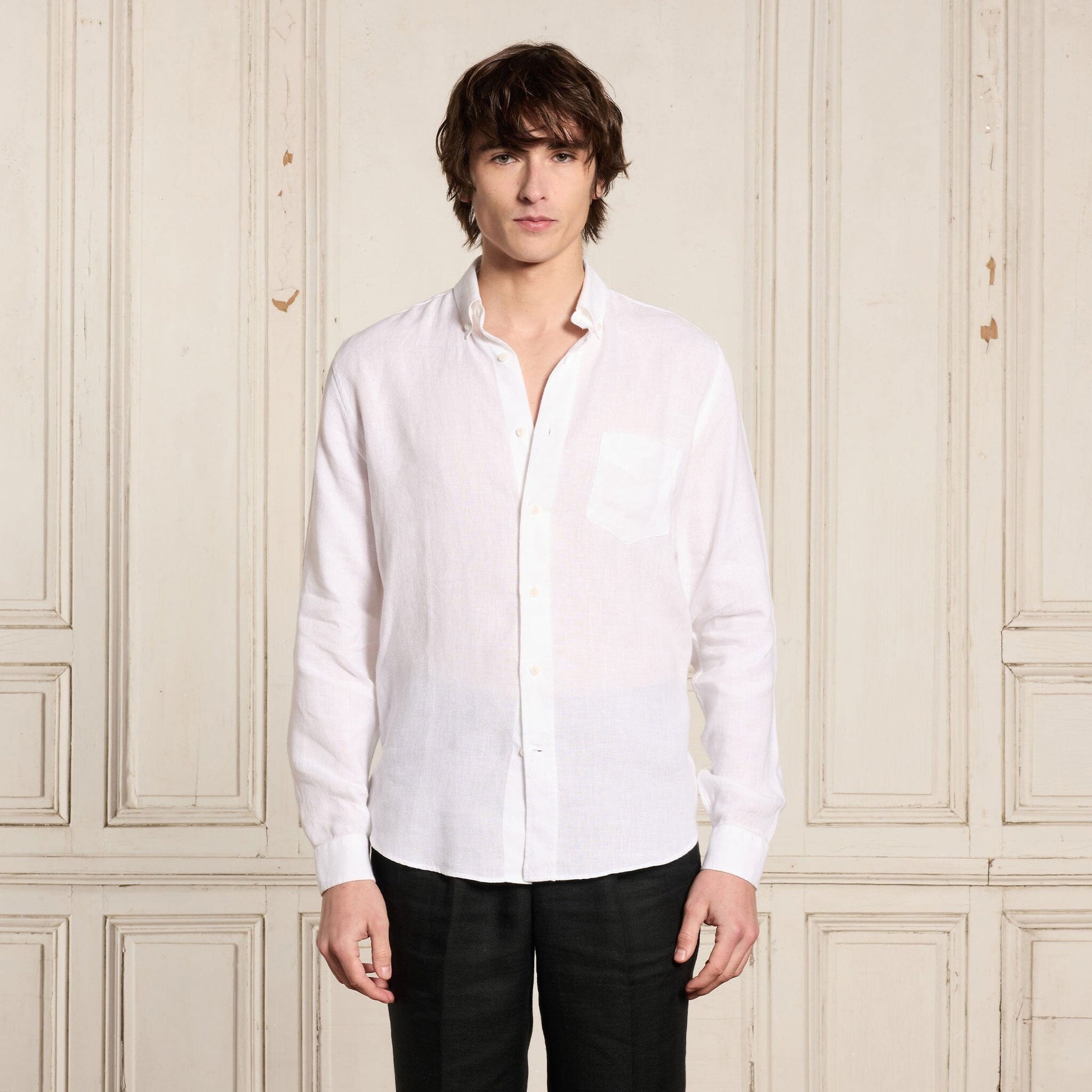 Chemise en lin blanche