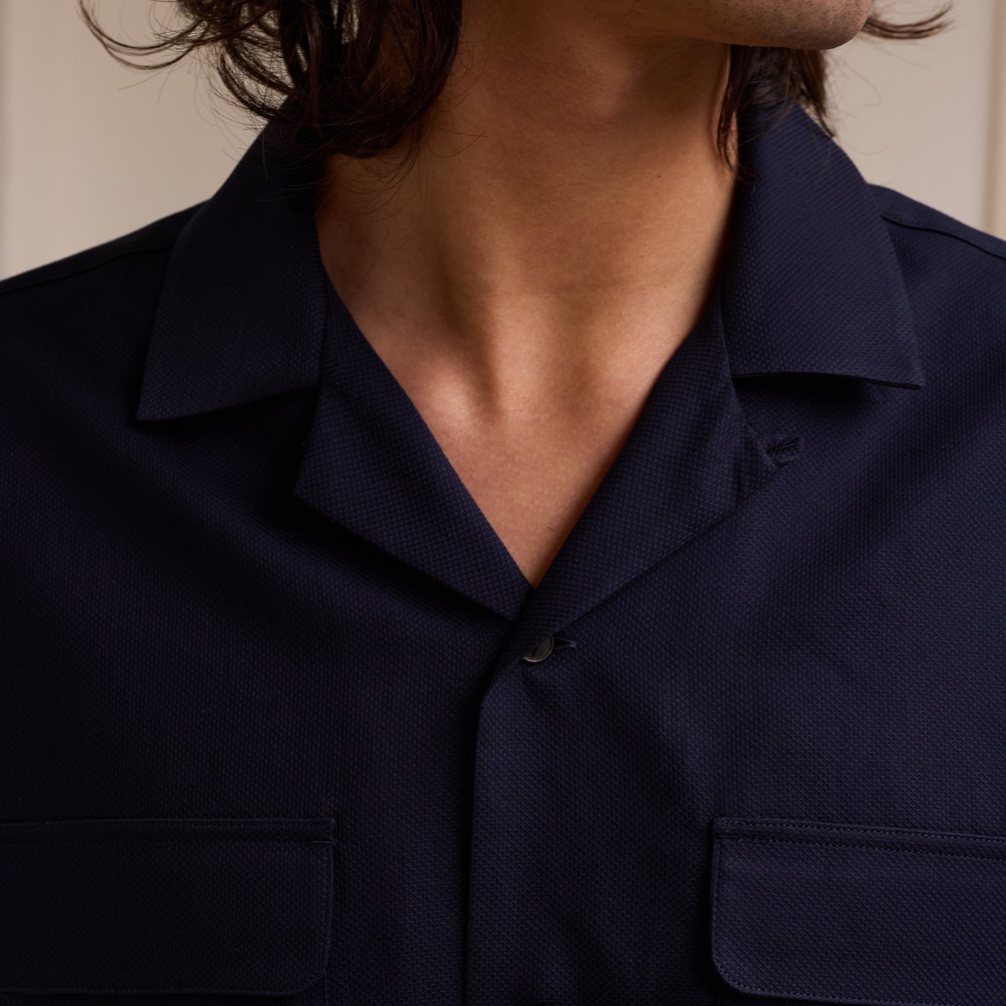 Short-sleeved shirt in navy Giro Inglese