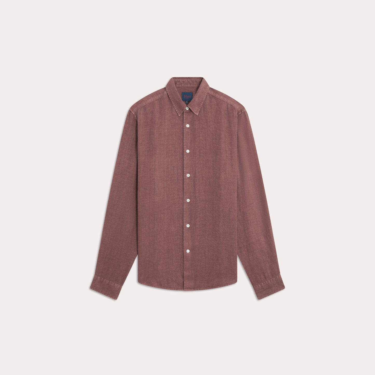 Burgundy linen shirt