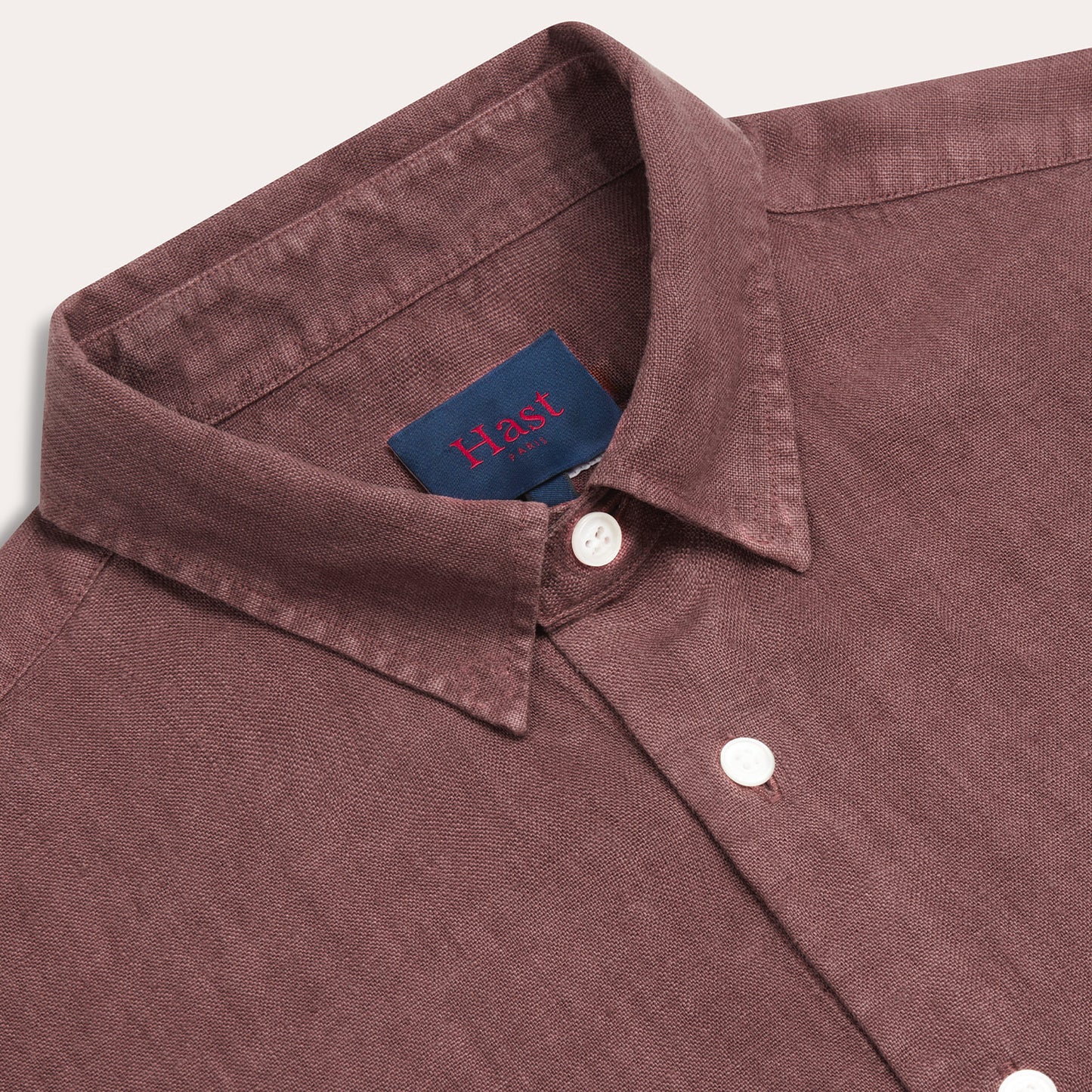 Burgundy linen shirt