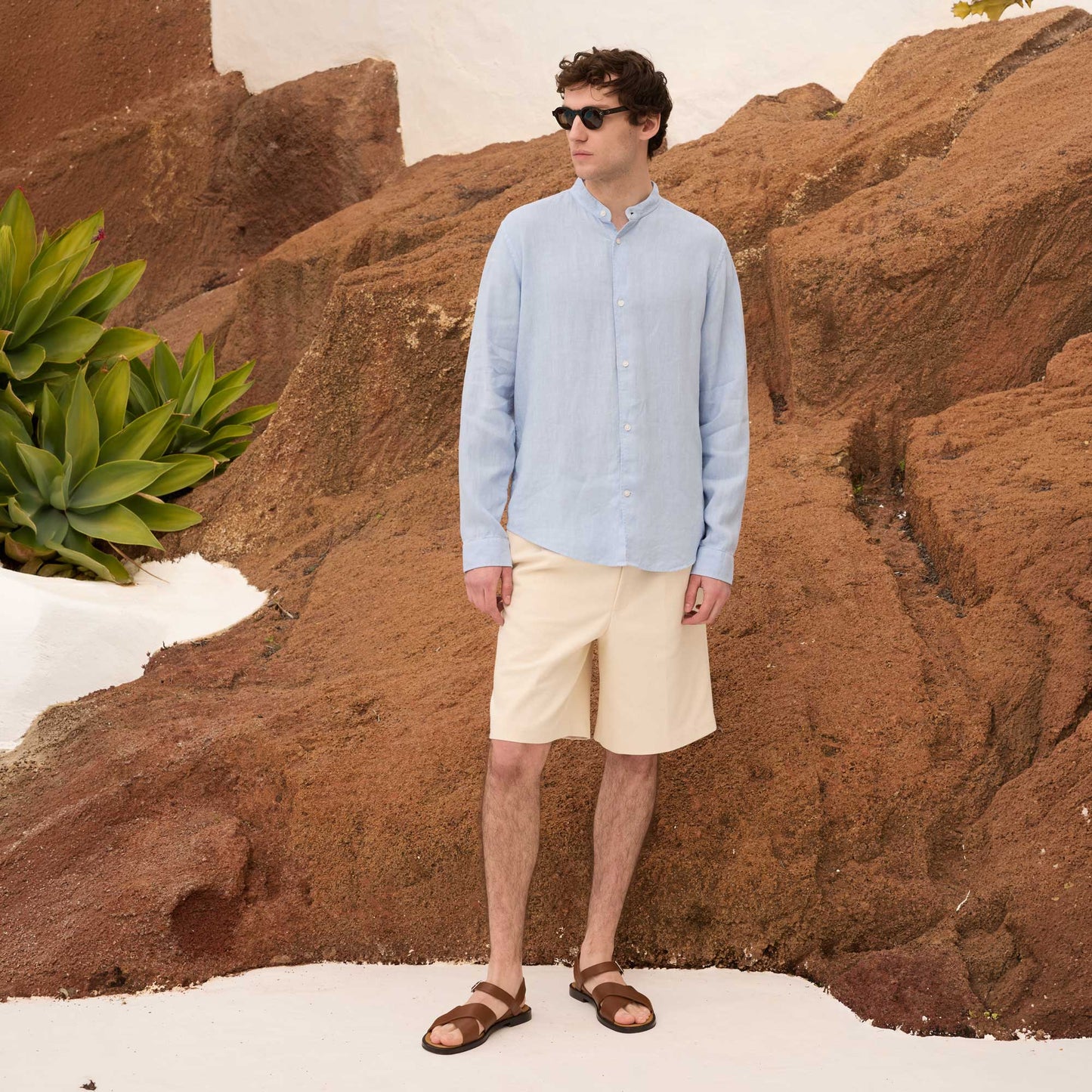 Light blue linen shirt