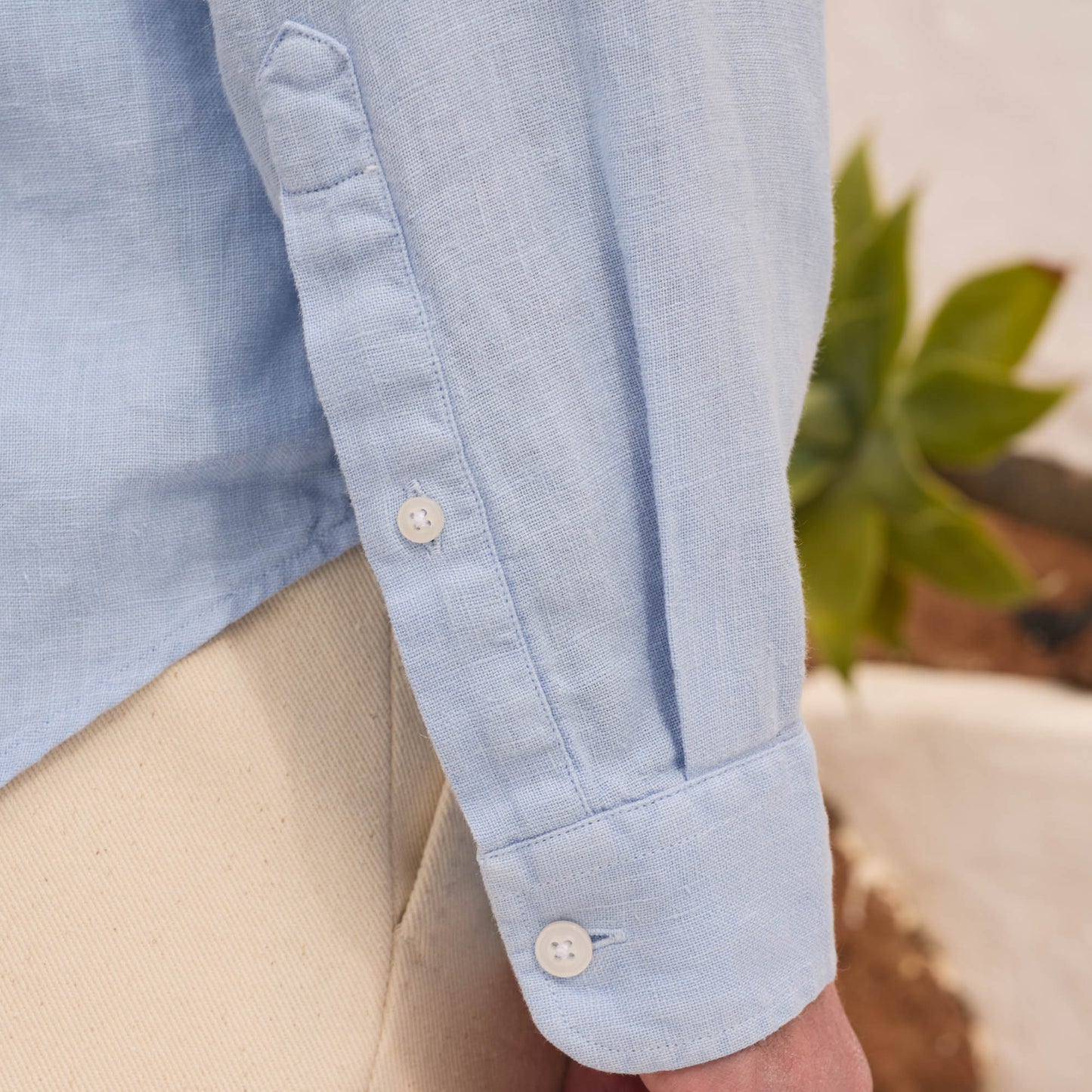 Light blue linen shirt
