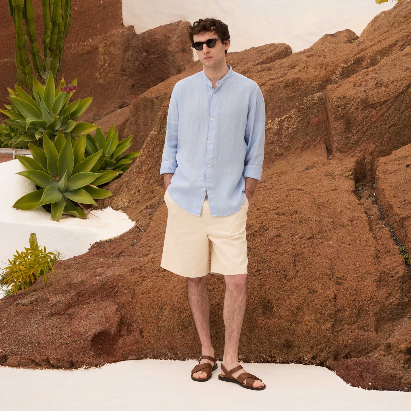 Light blue linen shirt
