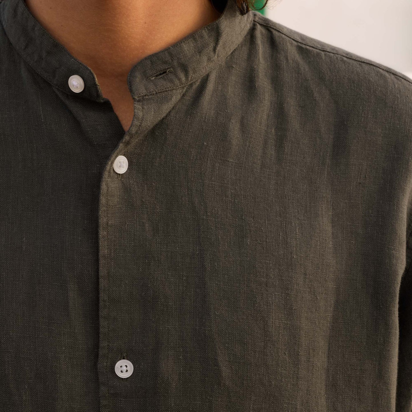 Khaki linen shirt