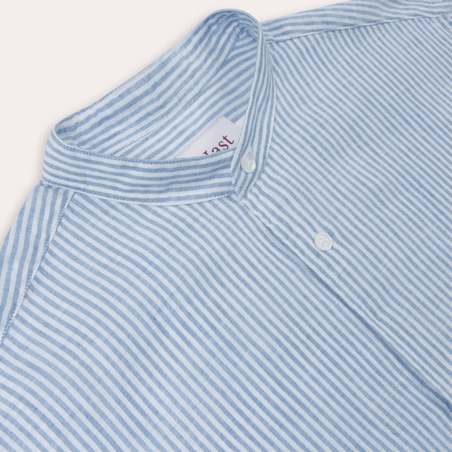 Blue striped cotton and linen shirt
