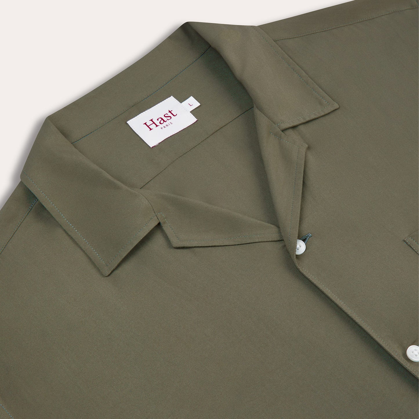 Khaki Ecovero Viscose Short Sleeve Shirt