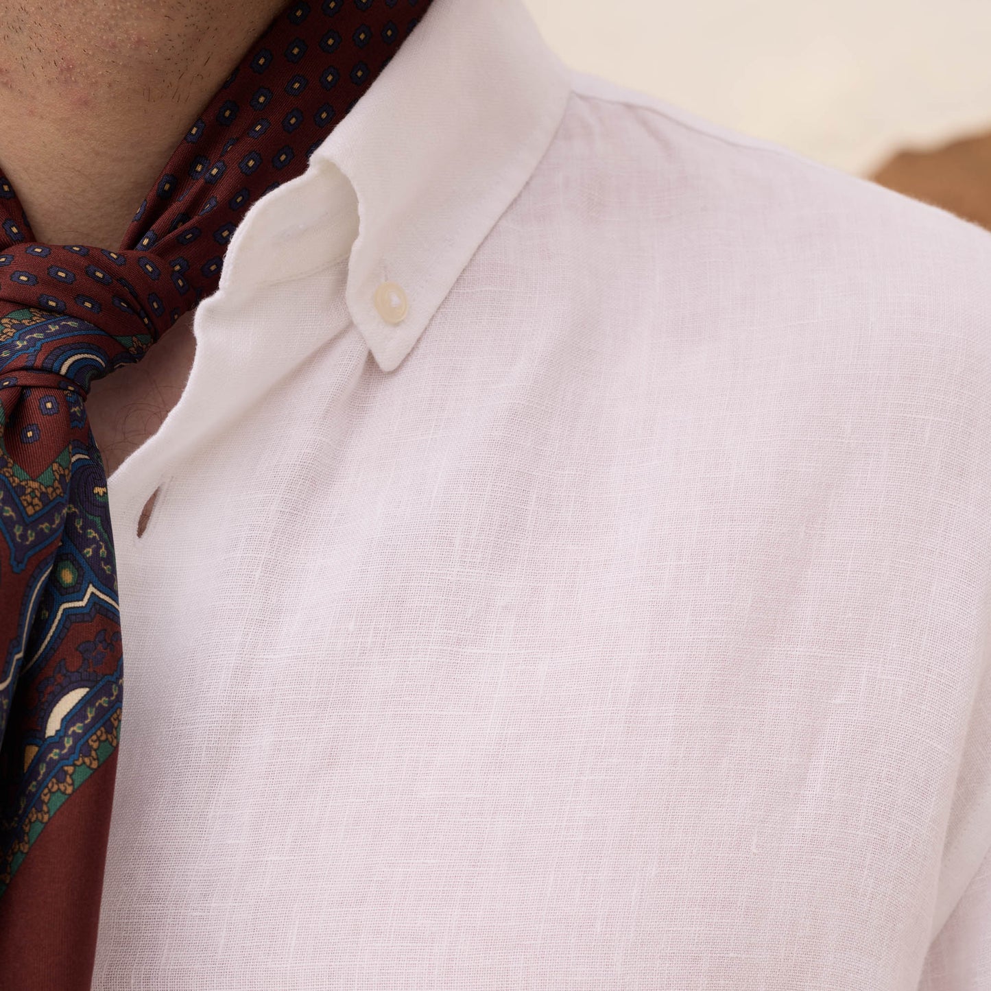 White linen shirt