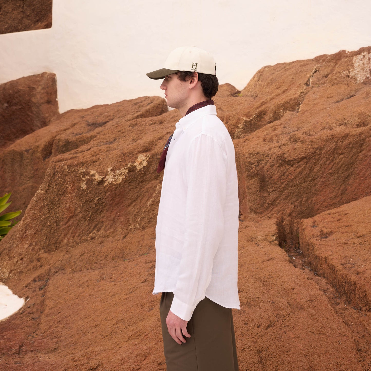 White linen shirt