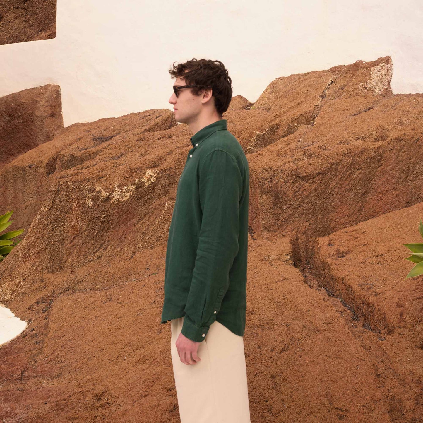 Emerald linen shirt