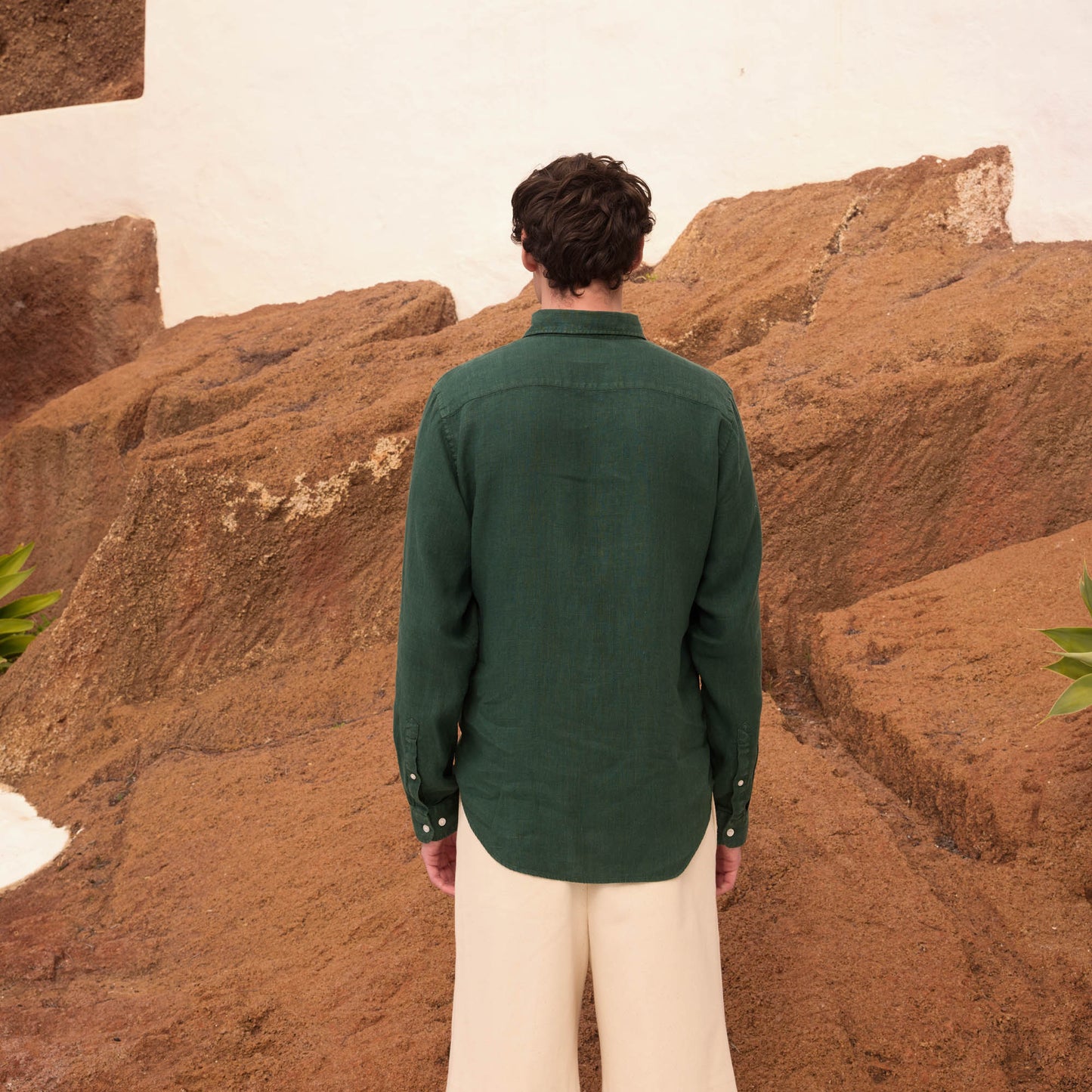 Emerald linen shirt