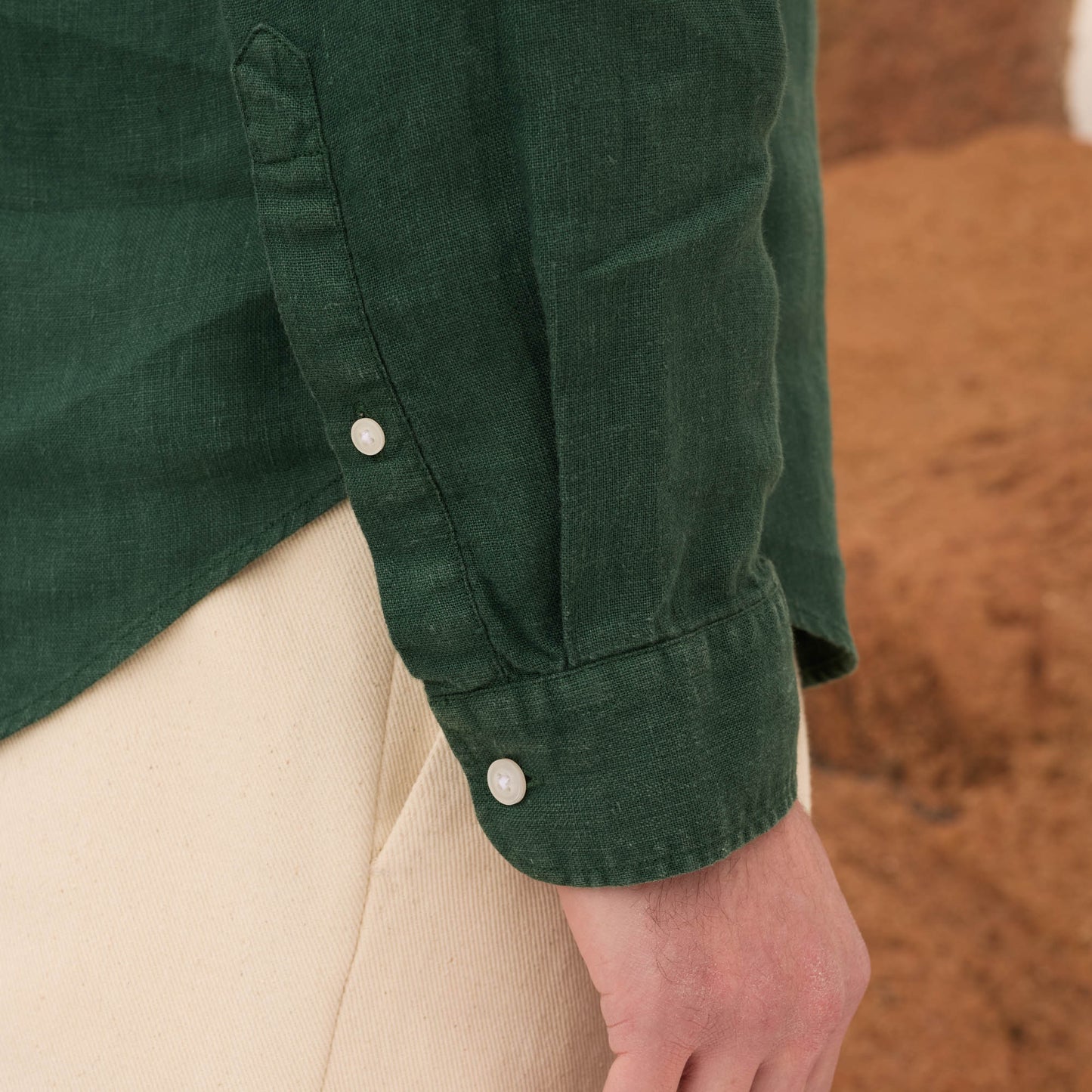 Emerald linen shirt