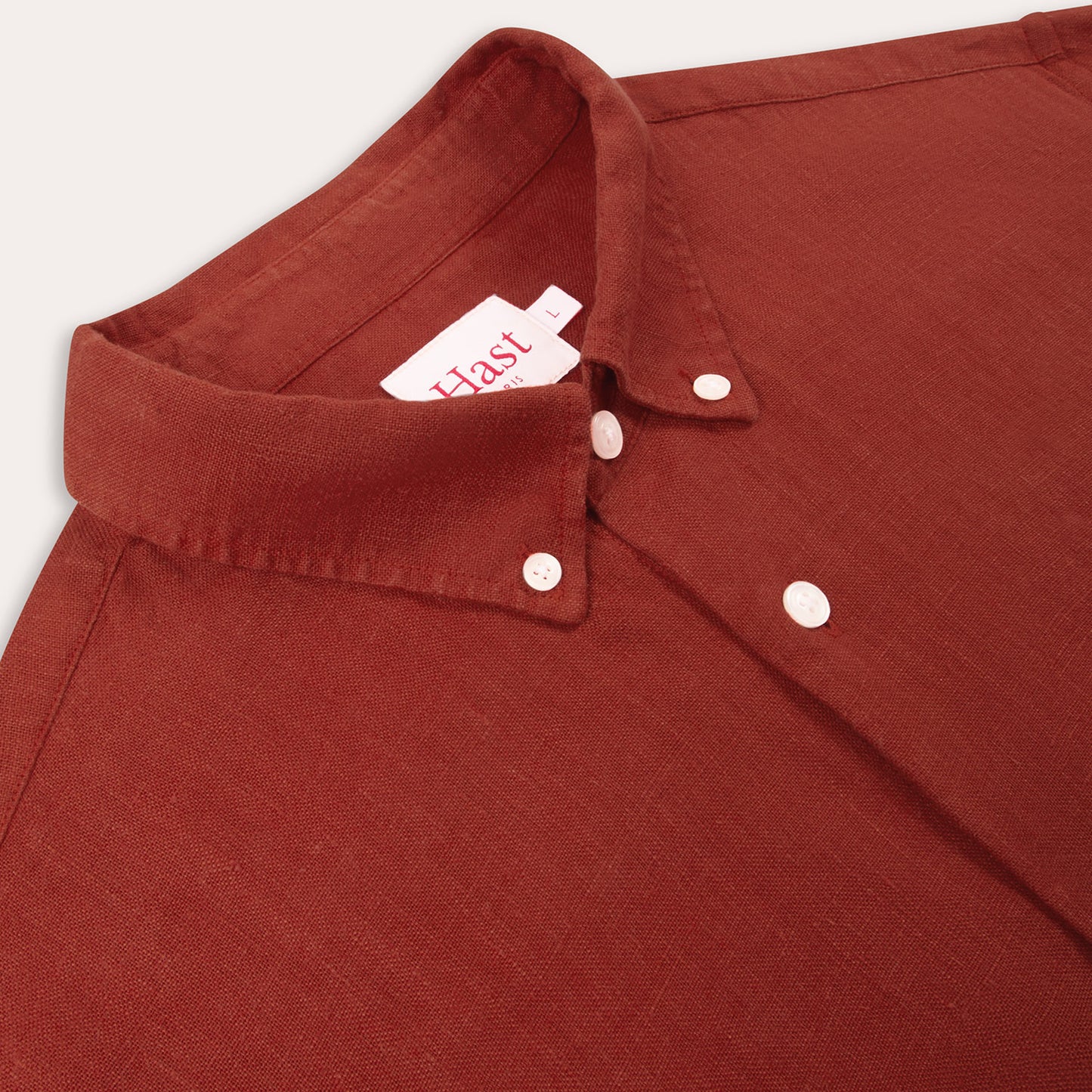 Carmine red linen shirt
