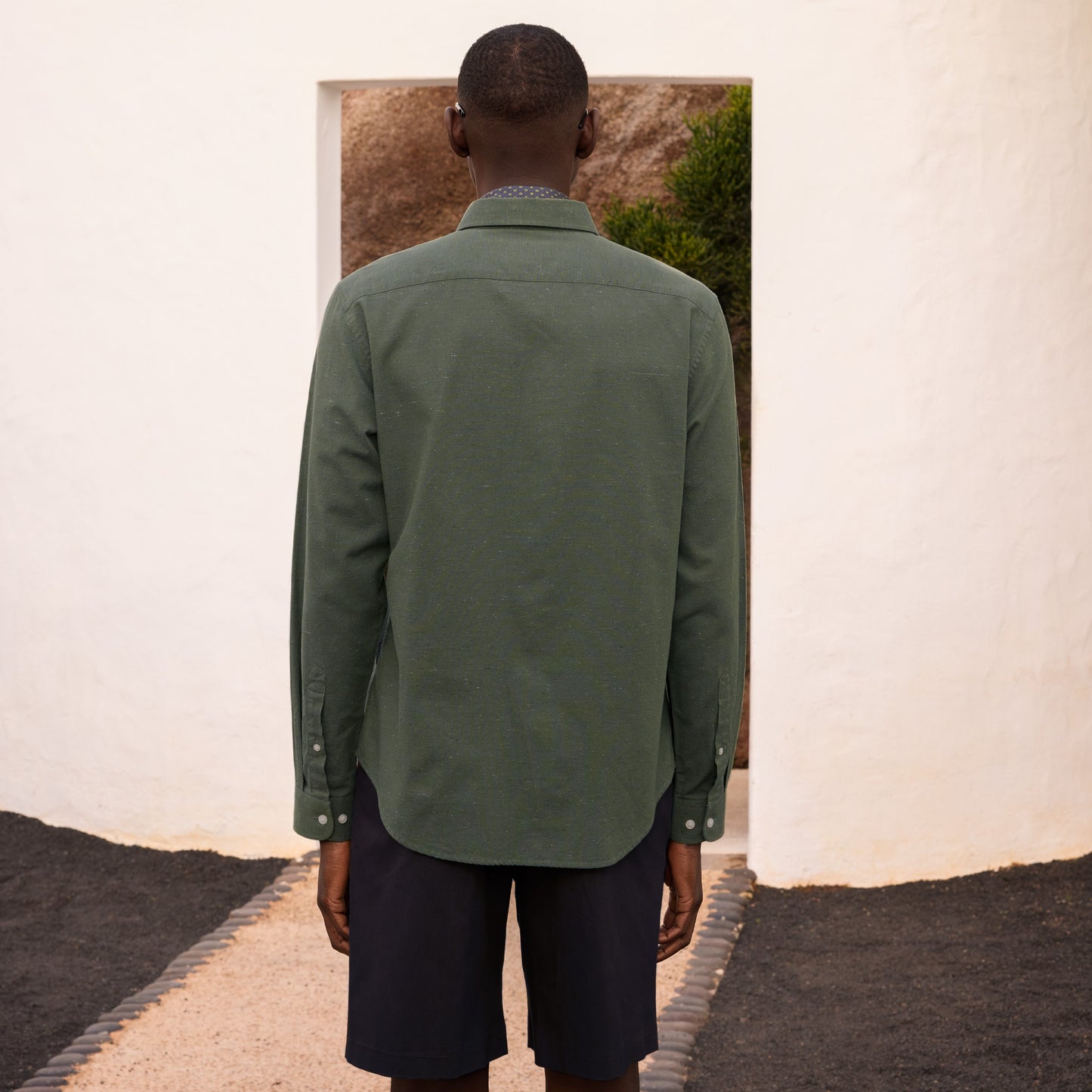 Green cotton shirt