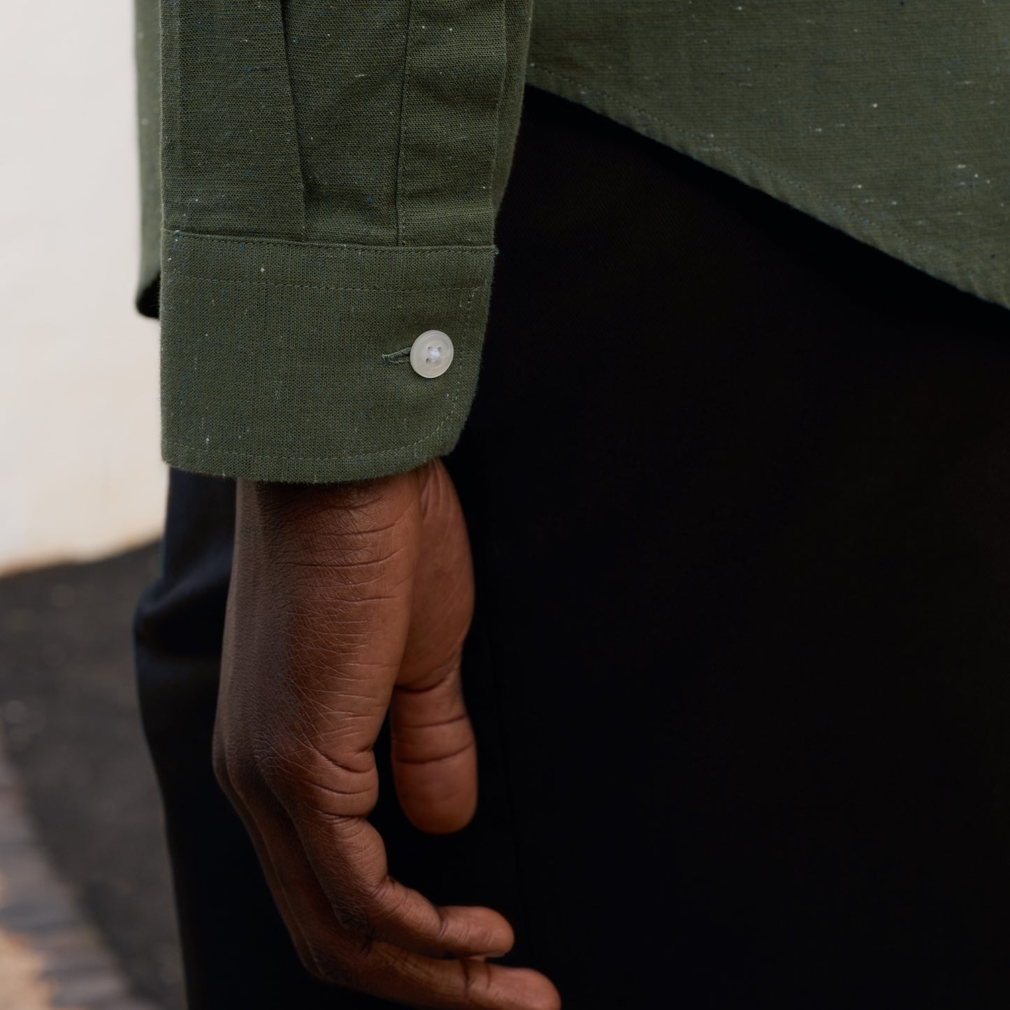 Green cotton shirt
