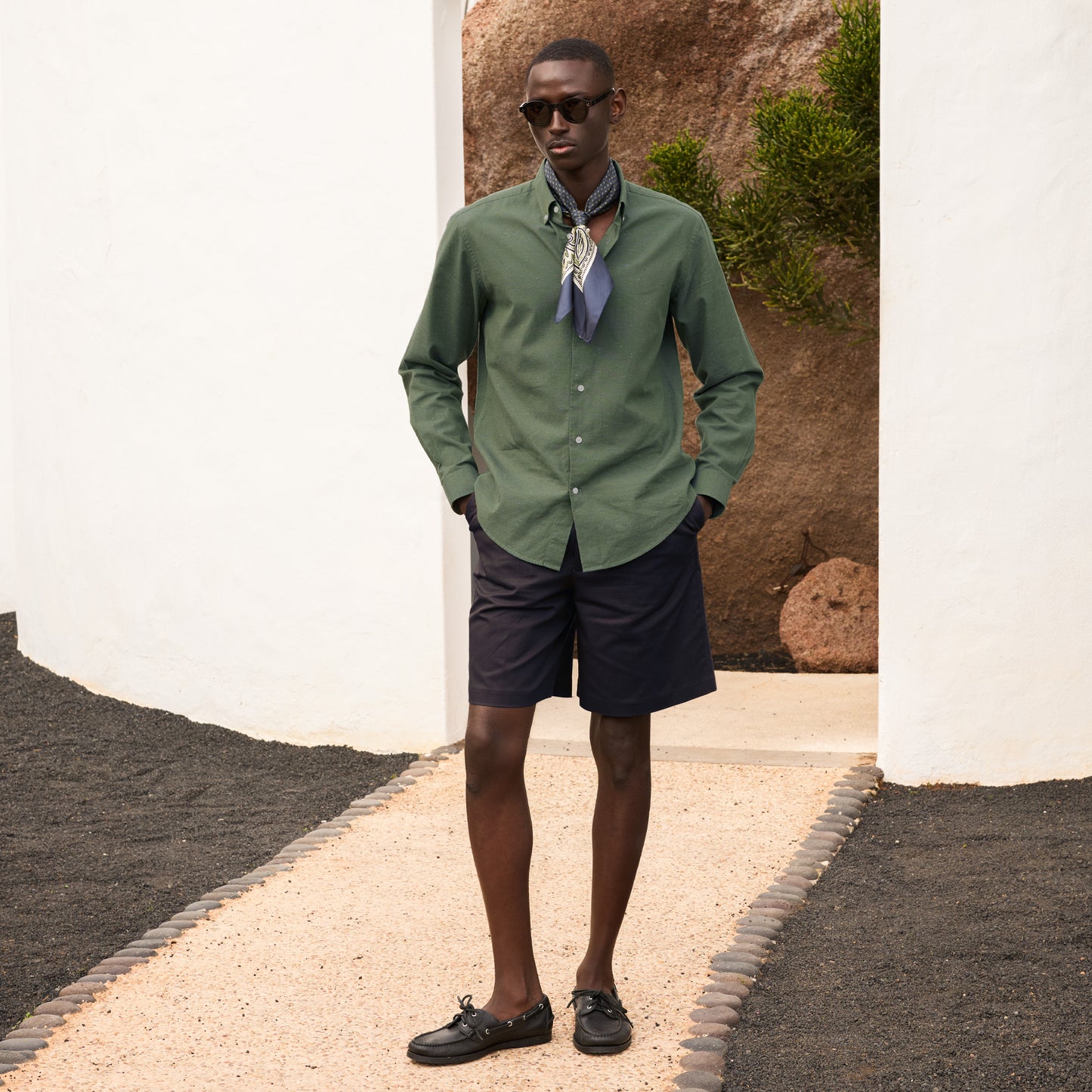 Green cotton shirt