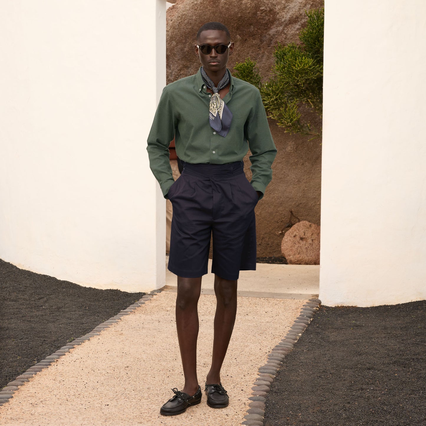 Green cotton shirt