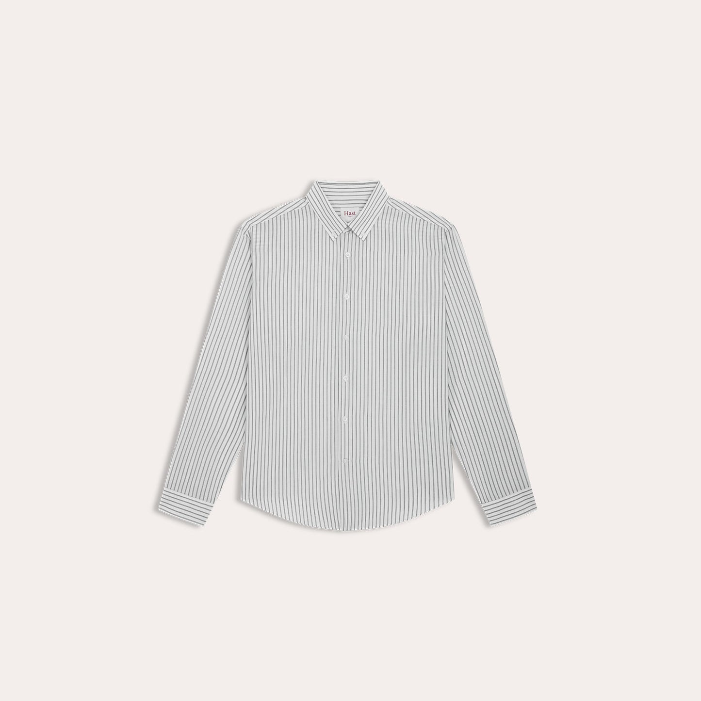 Grey striped Tencel and nettle shirt