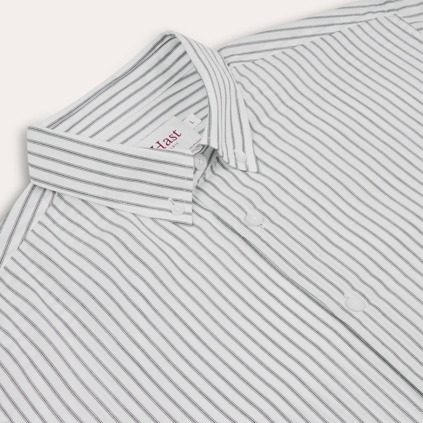 Grey striped Tencel and nettle shirt