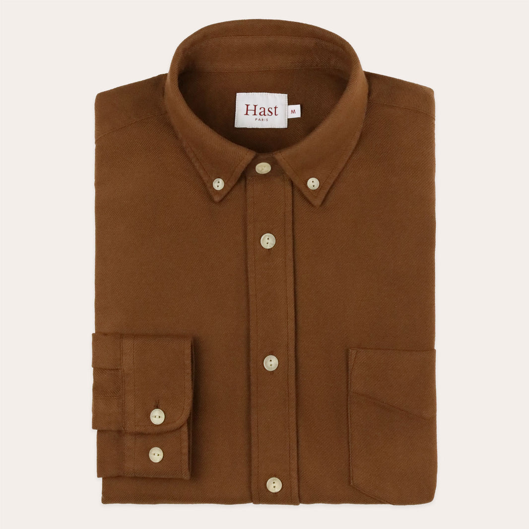 Chemise en flanelle épaisse rouille