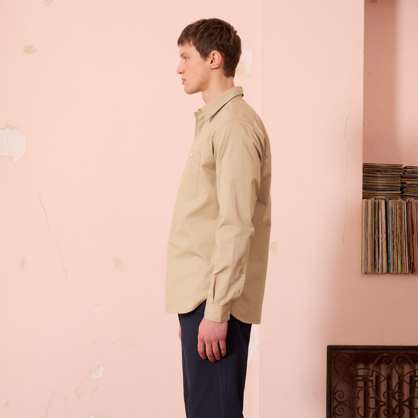 Beige military shirt