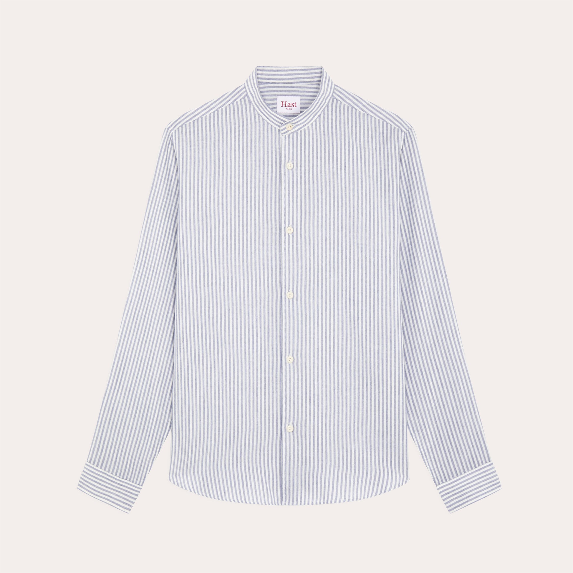 Chemise à rayures bleues et blanches