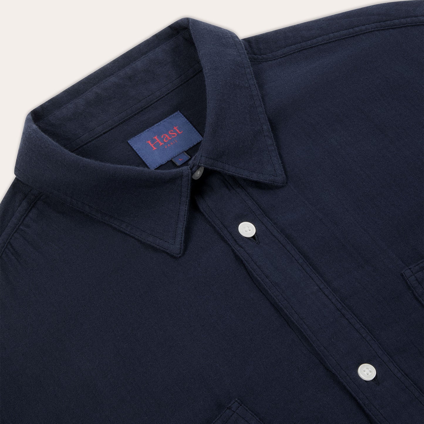 Chemise en coton bleu marine