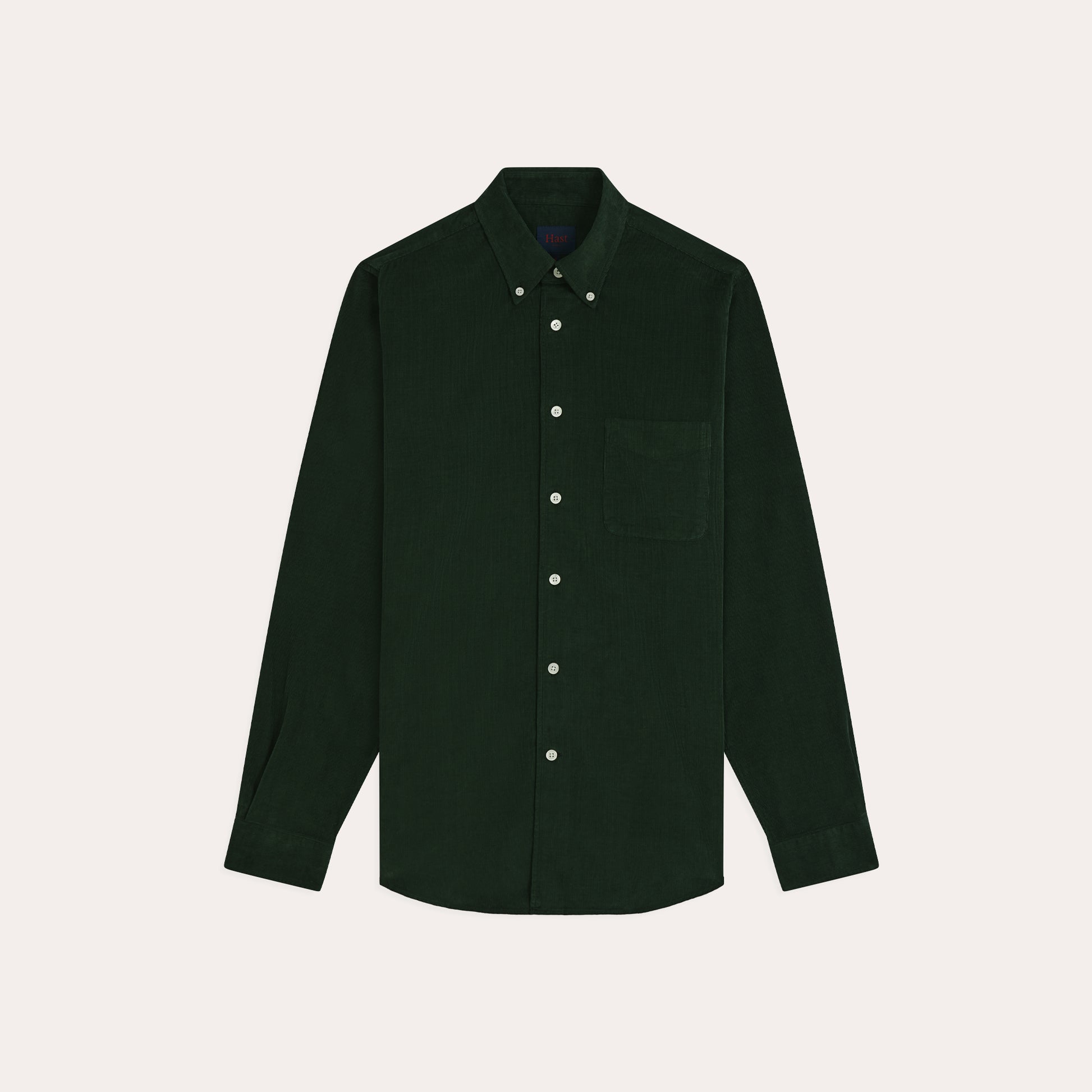 Chemise en velours vert sapin