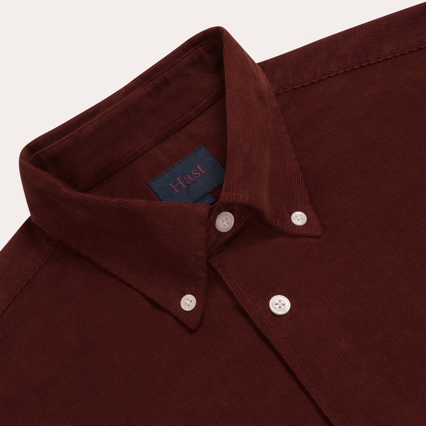 Chemise en velours bordeaux