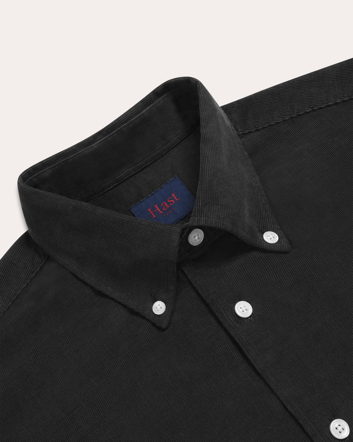 Chemise en velours gris anthracite