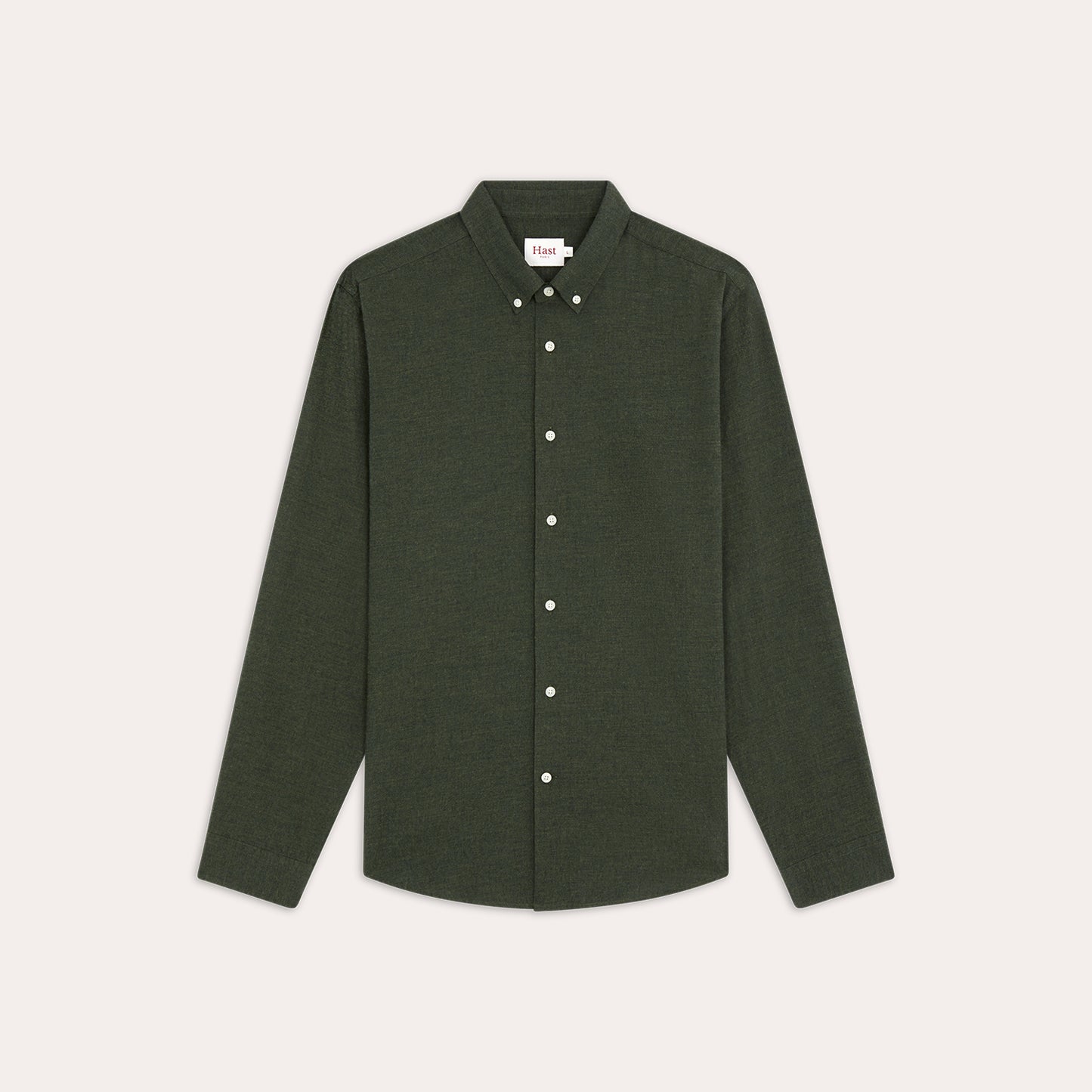 Chemise en flanelle verte à micro-chevrons