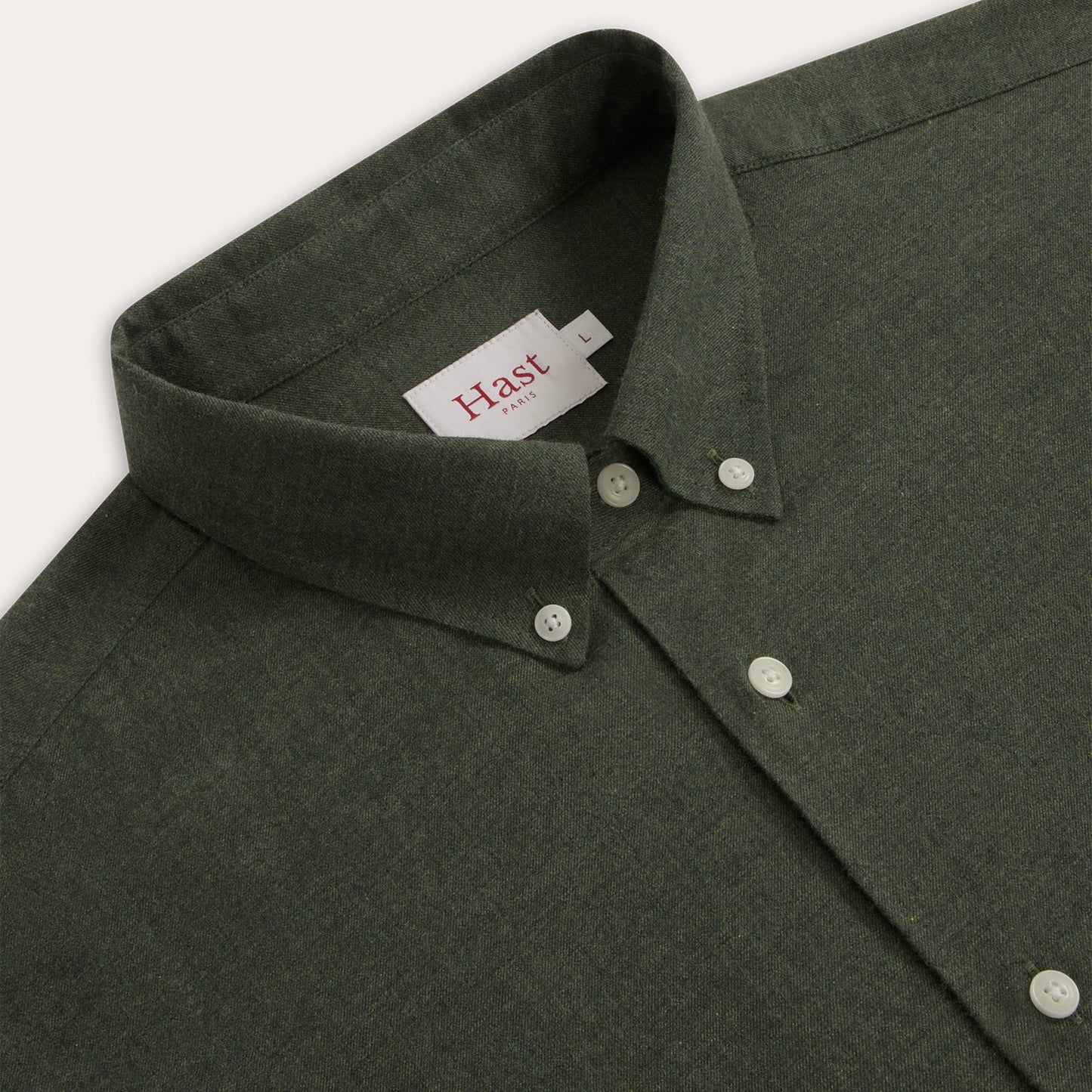Chemise en flanelle verte à micro-chevrons