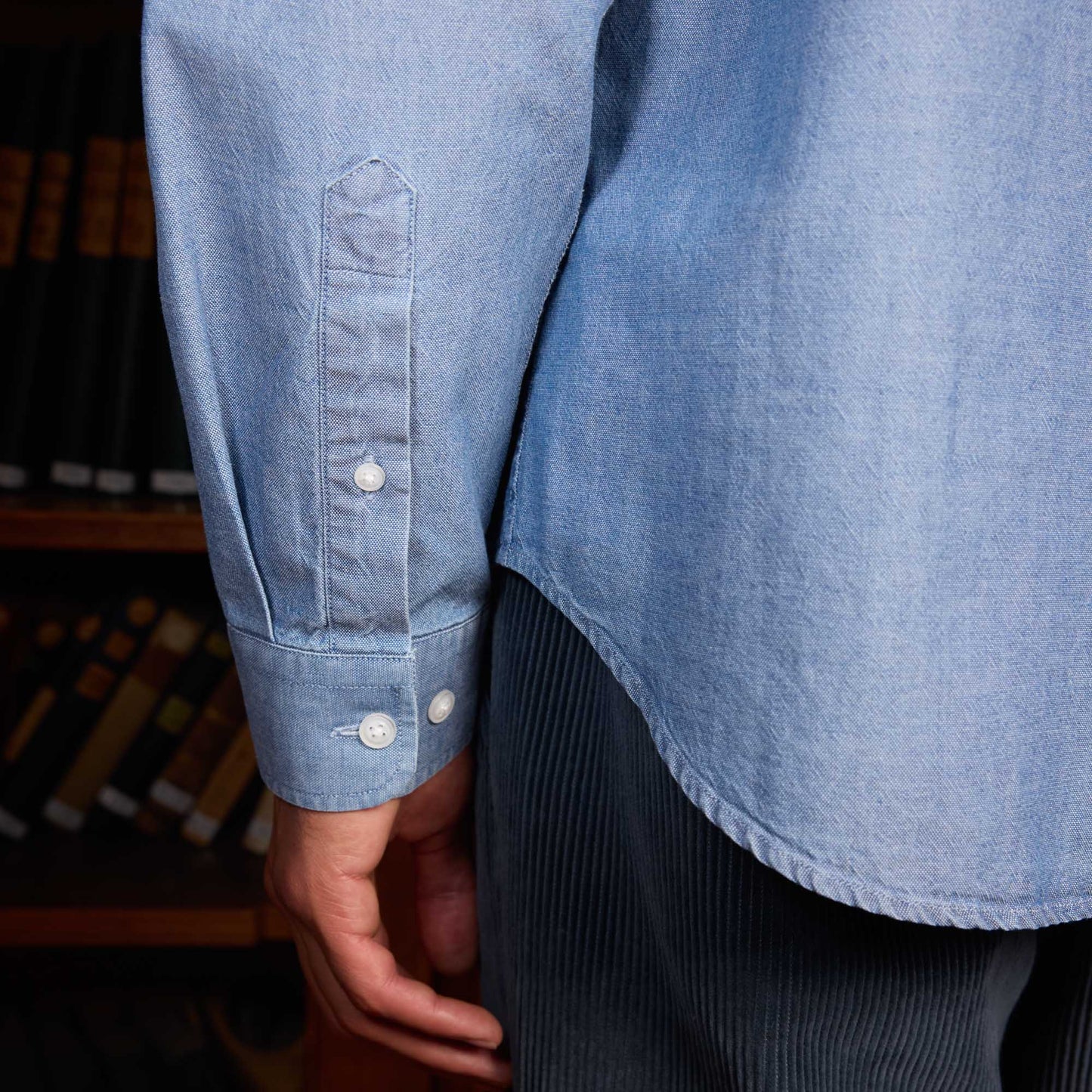 Chemise en oxford bleu indigo