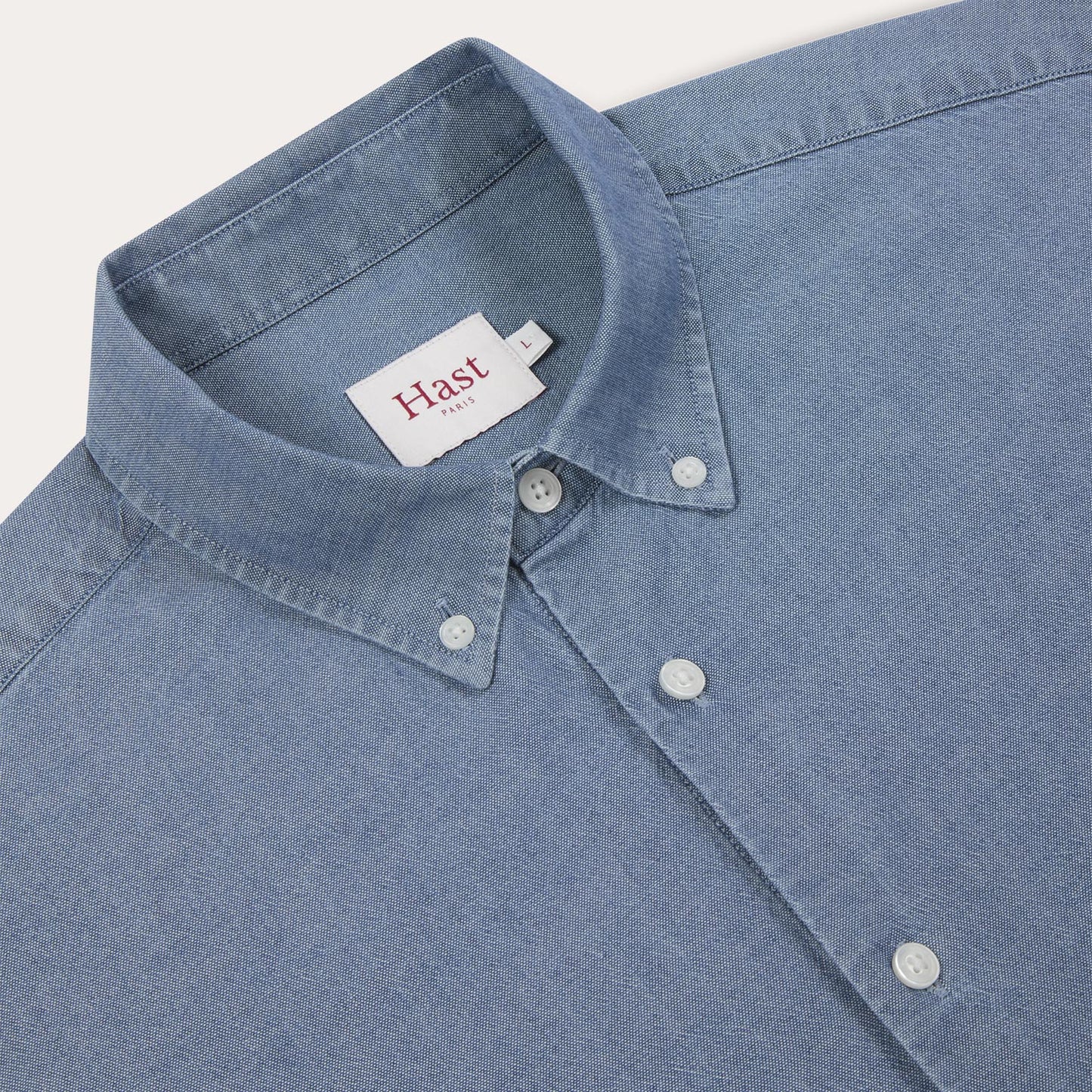 Chemise en oxford bleu indigo