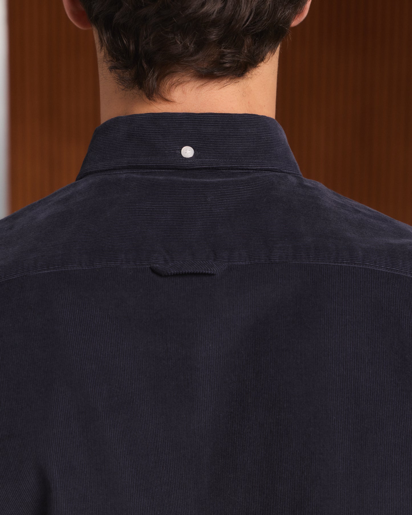 Chemise décontractée en velours côtelé marine