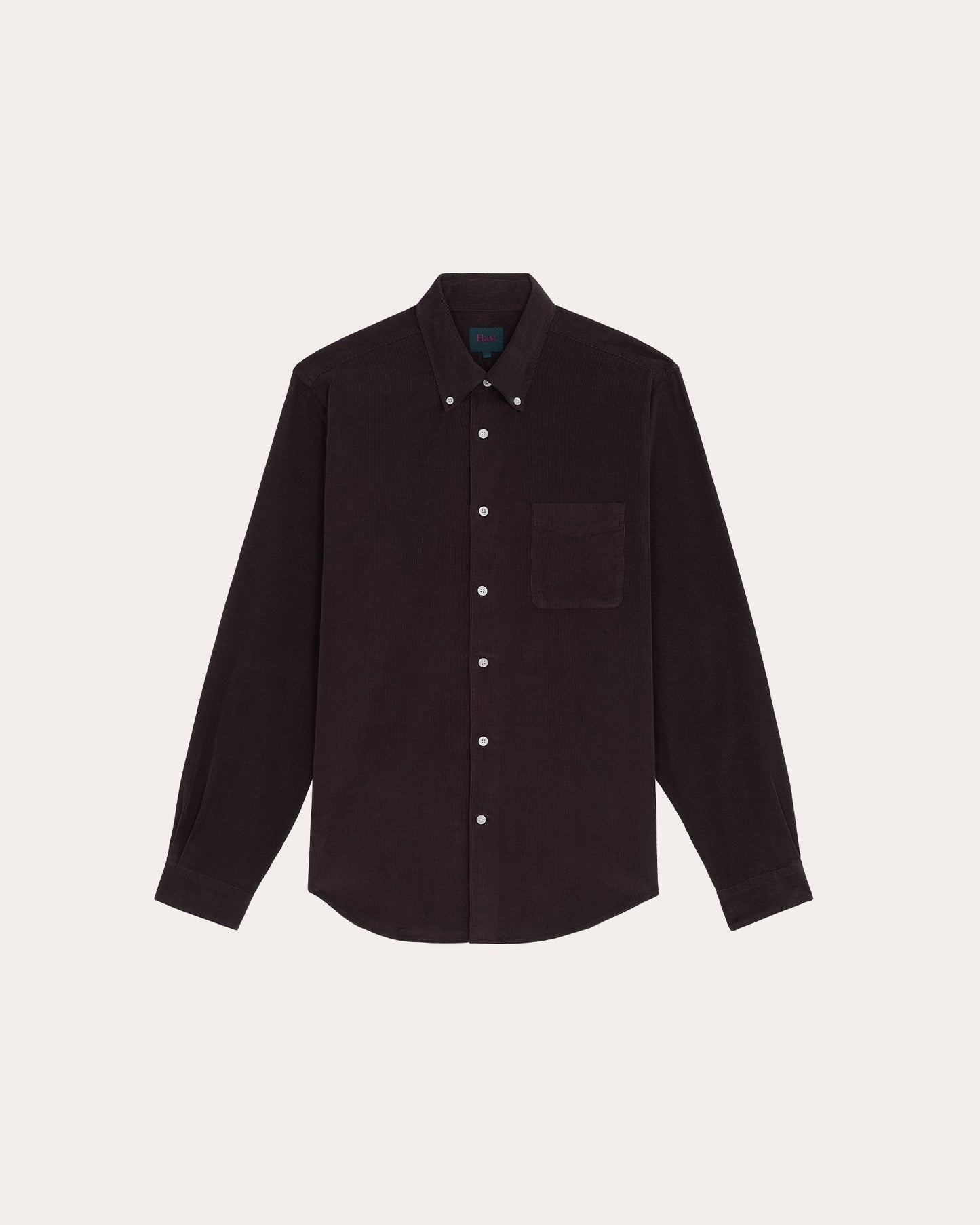 Chemise décontractée en velours côtelé bordeaux