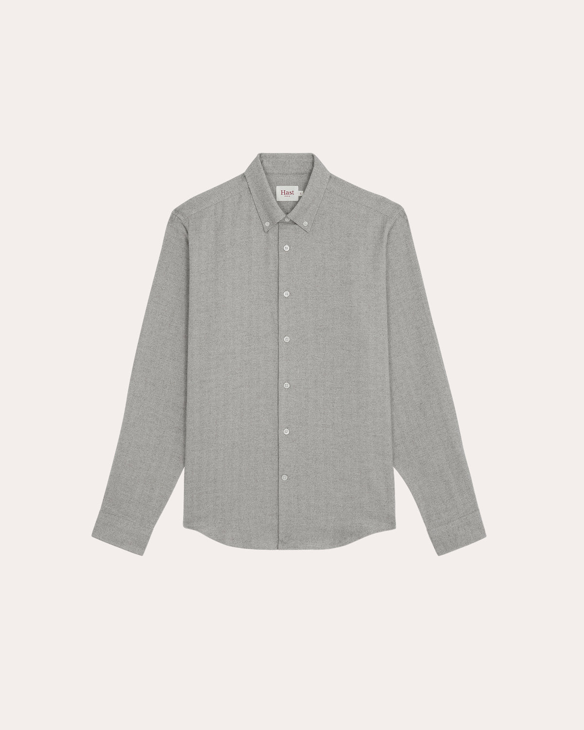 Gray herringbone cotton flannel shirt