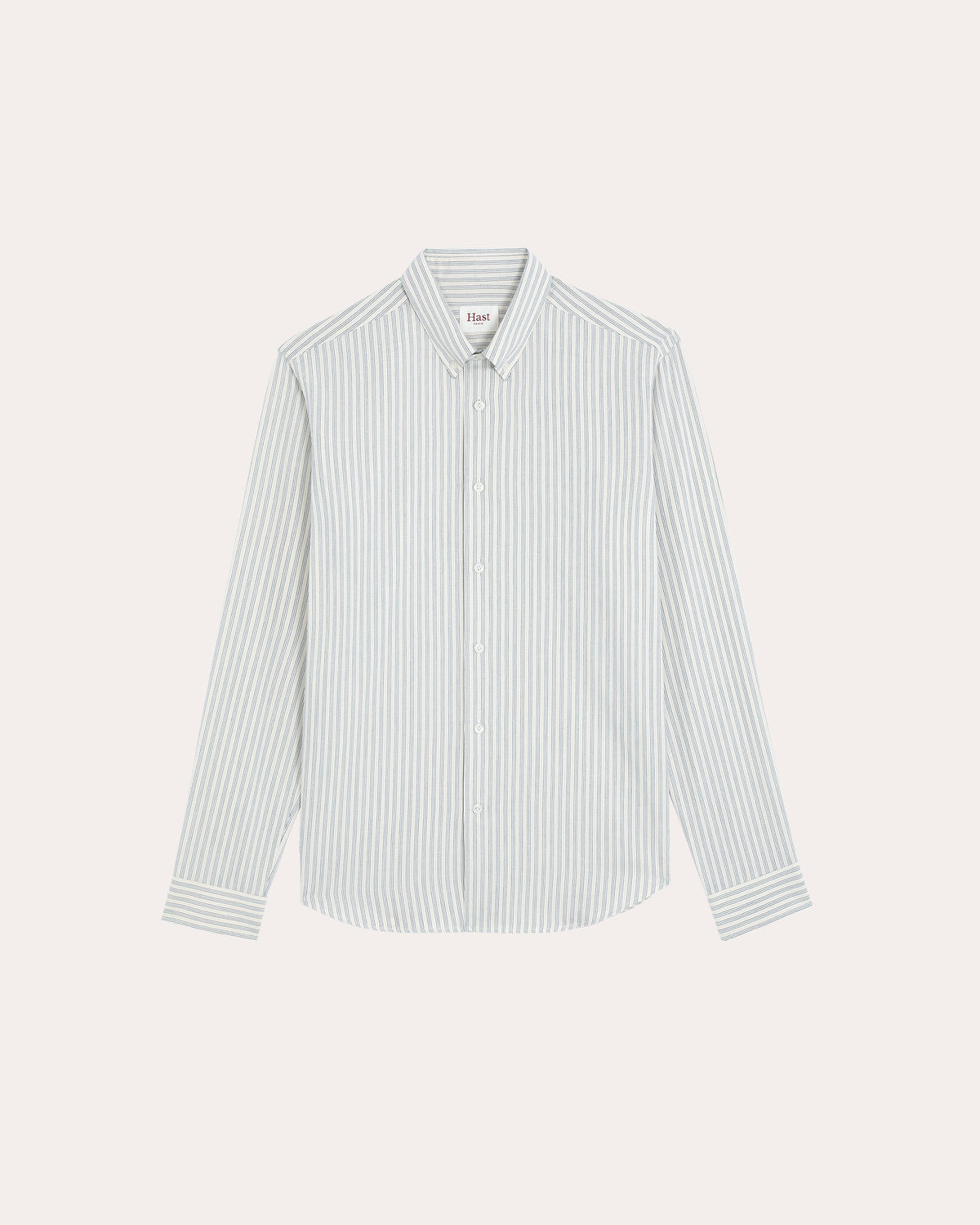 Chemise décontractée en coton rayé bleu