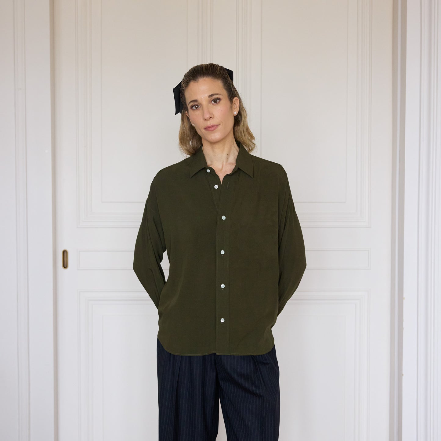 Chemise décontractée kaki