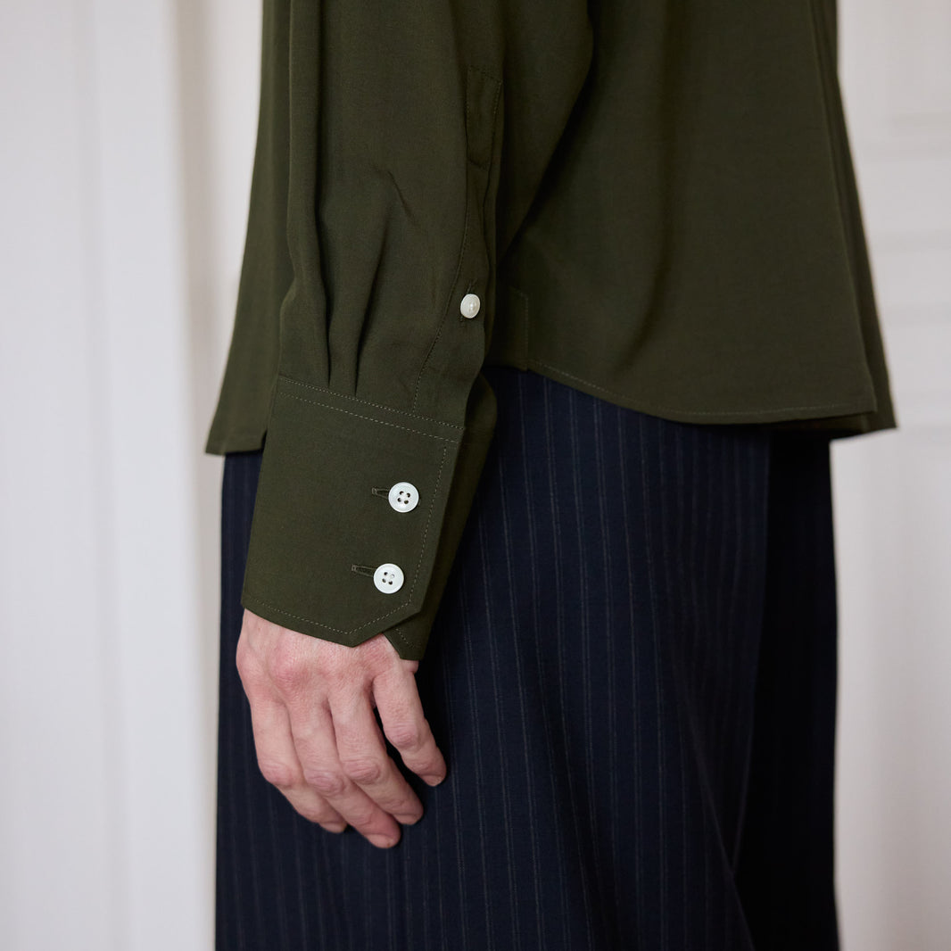 Chemise décontractée kaki