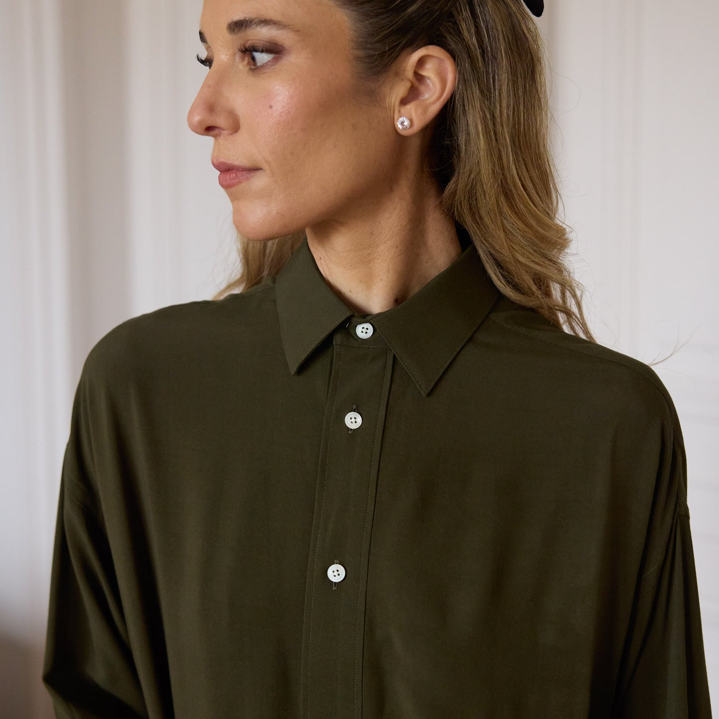 Chemise décontractée kaki