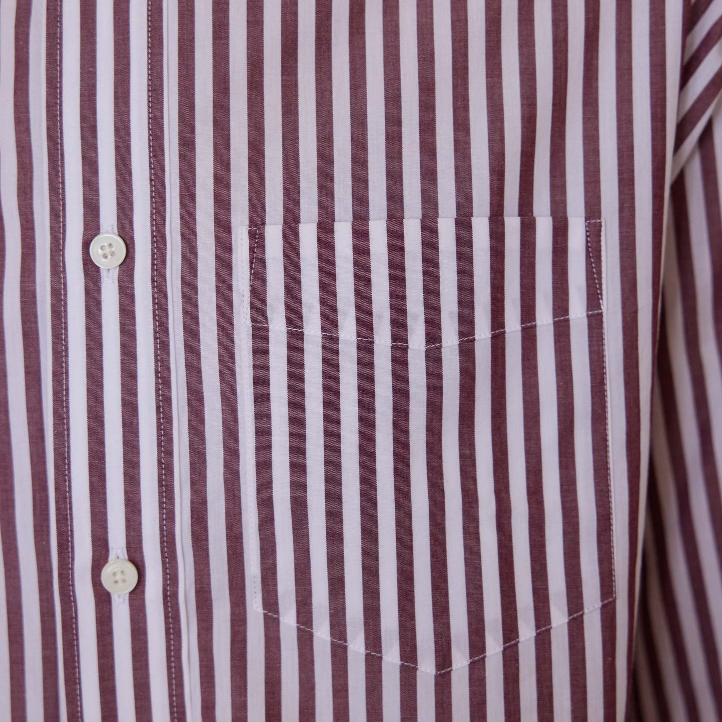 Chemise à rayures bordeaux en coton