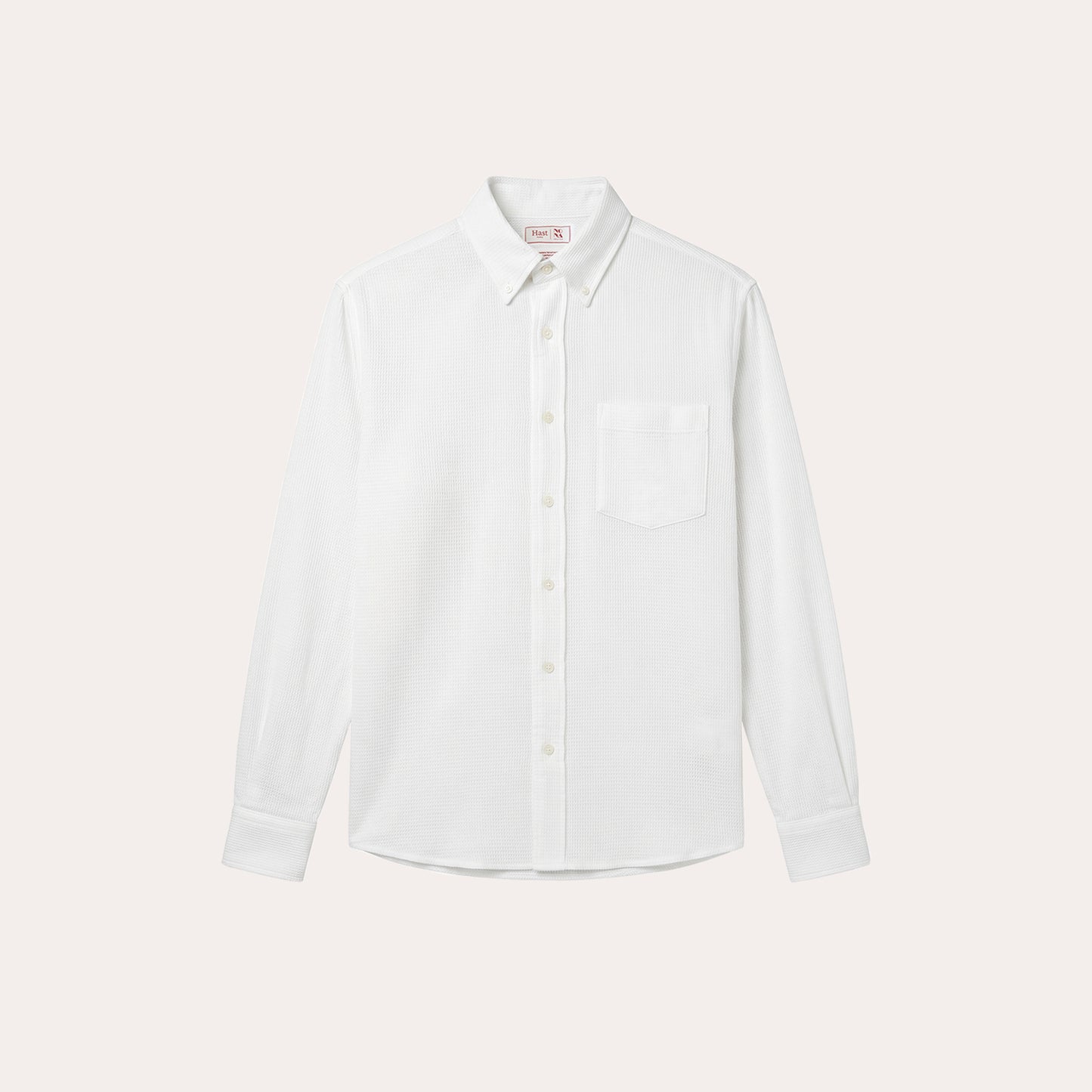 Chemise en jersey nid d'abeille coton blanc
